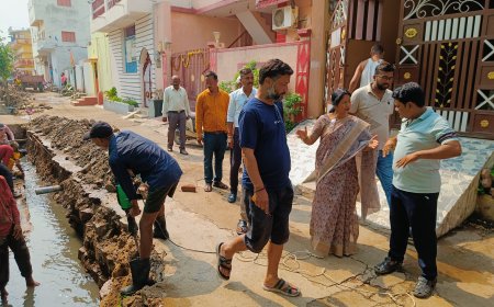 शंकर नगर में 43 लाख से नाले निर्माण कार्य,गुणवत्ता एवं पानी के समुचित बहाव हेतु नाला के स्लोप मेन्टेन्स पर विशेष ध्यान दें:महापौर