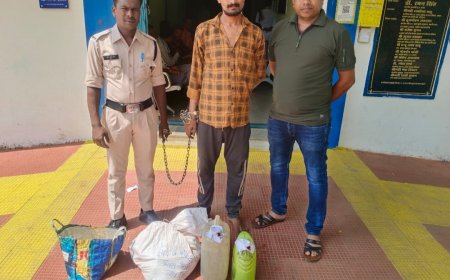 27 लीटर अवैध देशी प्लेन एवं छत्तीसगढ़ तथा उड़ीसा प्रांत निर्मित कच्ची महुआ शराब के साथ आरोपी गिरफ्तार