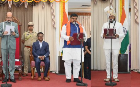 छत्तीसगढ़ में साय मंत्रिमंडल का विस्तार, 3 नए मंत्रियों ने ली शपथ, राजेश अग्रवाल, खुशवंत साहेब और गजेंद्र यादव बने मंत्री