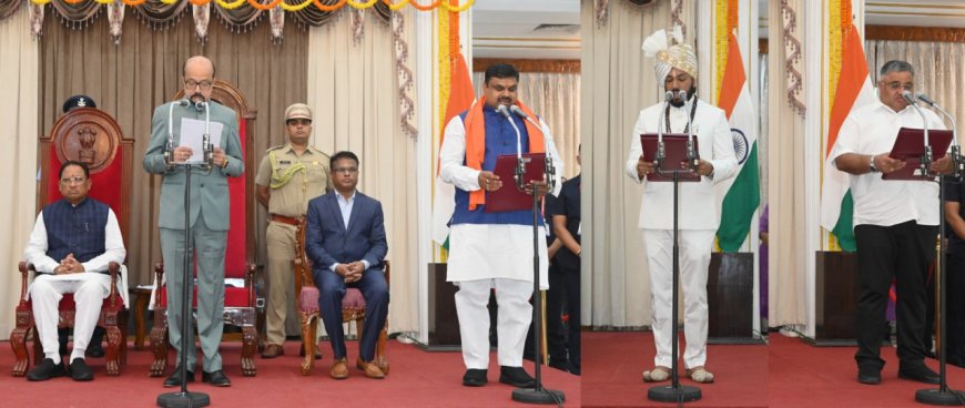 छत्तीसगढ़ में साय मंत्रिमंडल का विस्तार, 3 नए मंत्रियों ने ली शपथ, राजेश अग्रवाल, खुशवंत साहेब और गजेंद्र यादव बने मंत्री