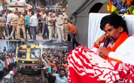 (मुंबई)मुंबई पुलिस का मनोज जरांगे को नोटिस, आजाद मैदान खाली करने को कहा