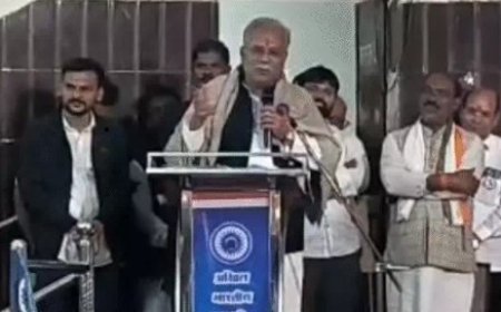 दुर्ग में पूर्व CM भूपेश बघेल ने बीजेपी, RSS, कथावाचक पं. प्रदीप मिश्रा और धीरेंद्र शास्त्री पर हमला बोला