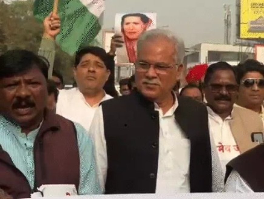 छत्तीसगढ़ की राजधानी रायपुर में नेशनल हेराल्ड मामले को लेकर कांग्रेस ने विरोध प्रदर्शन किया