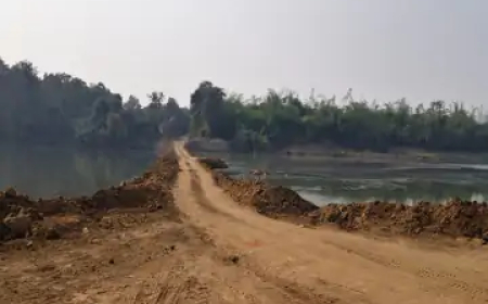 दुर्ग जिले के शिवनाथ नदी में ईंट-भट्टा ठेकेदार की मनमानी सामने आई