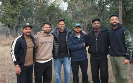 T-20 वर्ल्ड कप मैच से पहले भारतीय क्रिकेट टीम के कुछ खिलाड़ी बारनवापारा अभयारण्य पहुंचे