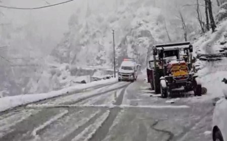 जम्मू-कश्मीर: डोडा में भारी बर्फबारी जारी, लोगों को घरों में रहने की सलाह