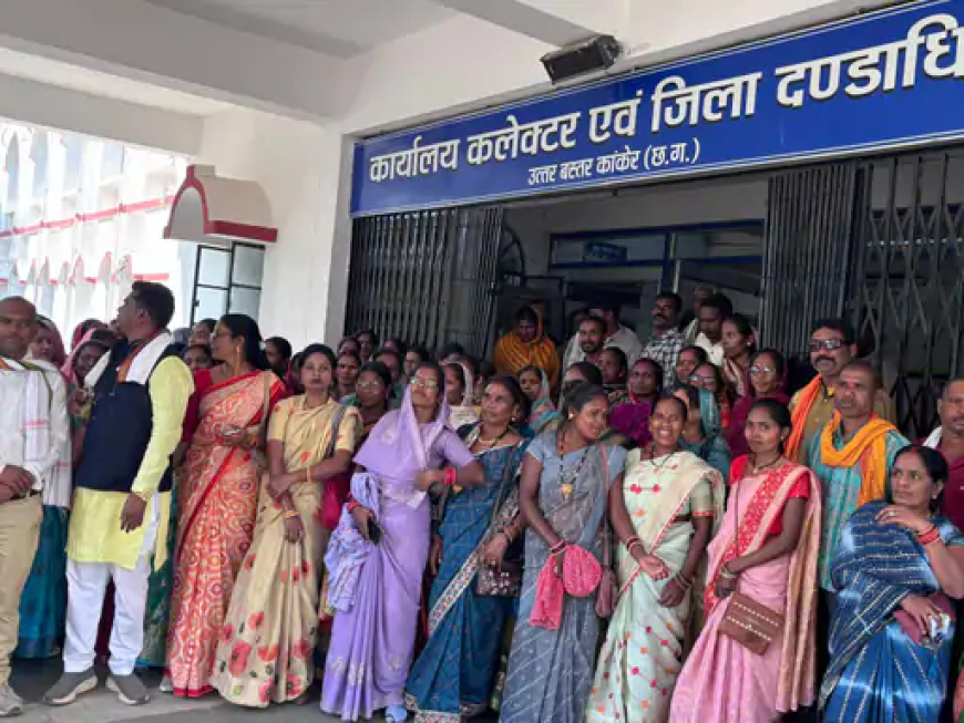 कांकेर जिले के चारामा विकासखंड के सरपंच संघ और पंचों ने ग्राम पंचायतों में विकास कार्य ठप होने का आरोप लगाया