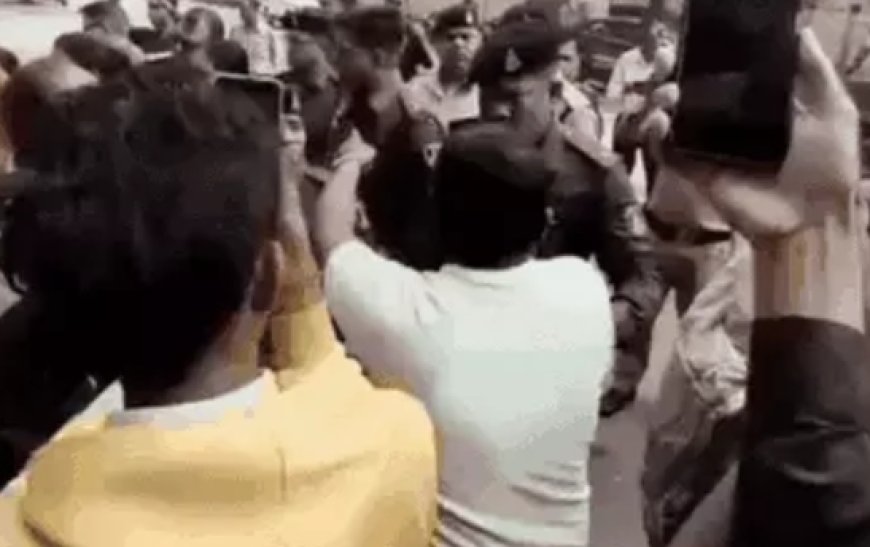 CAF कैंडिडेट्स और पुलिस अधिकारियों के बीच झड़प.