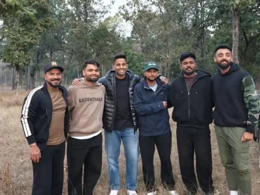 T-20 वर्ल्ड कप मैच से पहले भारतीय क्रिकेट टीम के कुछ खिलाड़ी बारनवापारा अभयारण्य पहुंचे