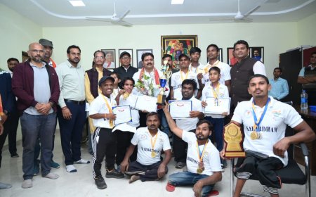 उप मुख्यमंत्री  विजय शर्मा से उत्कृष्ट प्रदर्शन करने वाले खिलाड़ियों ने की सौजन्य मुलाकात