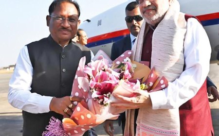 तीन दिवसीय छत्तीसगढ़ दौरे पर पहुंचे केंद्रीय गृह एवं सहकारिता मंत्री अमित शाह : मुख्यमंत्री  विष्णुदेव