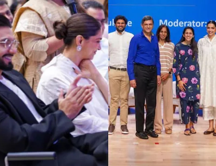 धमकी के बाद पहली बार साथ दिखे रणवीर-दीपिका, प्रकाश पादुकोण का हौसला बढ़ाने पहुंचे