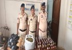 भिलाई में नशे के खिलाफ बड़ा अभियान: 12 किलो गांजा, 62 पौआ शराब और हथियार जब्त